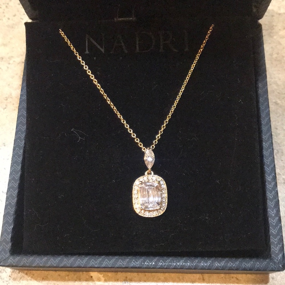 Nadri gold and CZ necklace- *New with Tags*